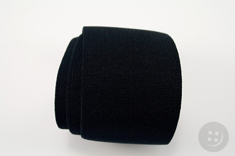 Flat elastics - soft - black - width 6 cm