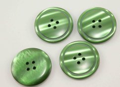 Hole button glossy - green - diameter 2.6 cm