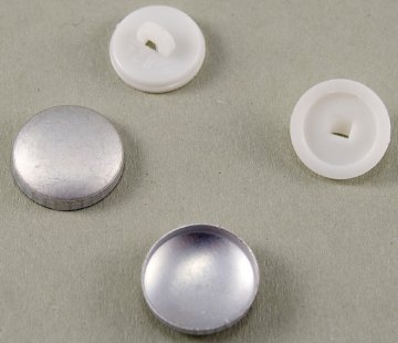 Self-Cover buttons - Color - White