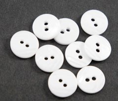 Hole button - white - diameter 1.5 cm