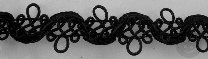 Decorative braid - black - width 1,5 cm