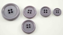 Hole button - with matte center - gray - diameter 2.54 cm