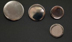 Metal button - silver - diameter 1,8 cm