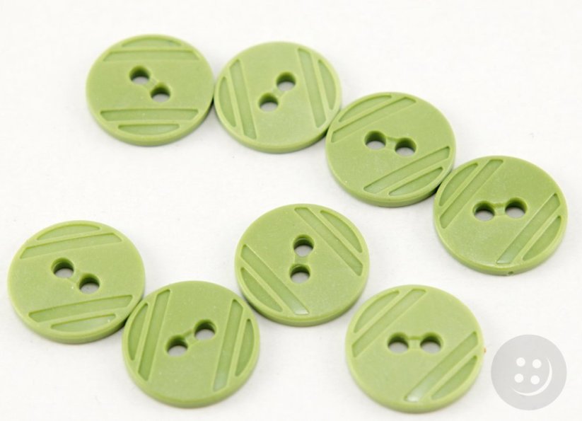 Buttonhole button - green - diameter 1.5 cm