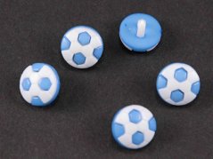 Children's button - soccer ball - diameter 1.5 cm