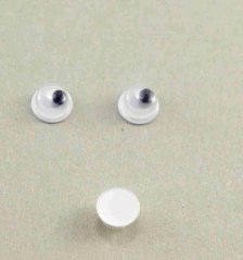 Nalepovací pohyblivá očička - černá, bílá, průhledná - průměr 0,5 cm