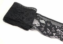 Silonová krajka -  černá - šířka 7 cm