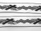 Band mit Muster - schwarz, weiß - Breite 2,6 cm