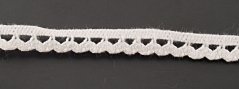 Bavlněná paličkovaná krajka - bílá - šířka 1 cm