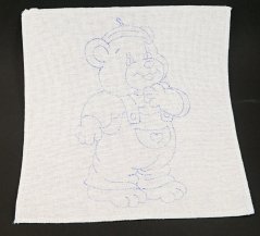 Embroidery pattern for children - teddy bear - dimensions 25 cm x 25 cm