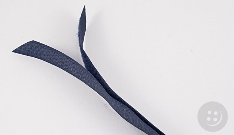 Našívací suchý zip - tmavě modrá - šířka 1,6 cm