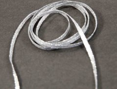 Lurexová šňůrka stříbrná - šířka 0,45 cm
