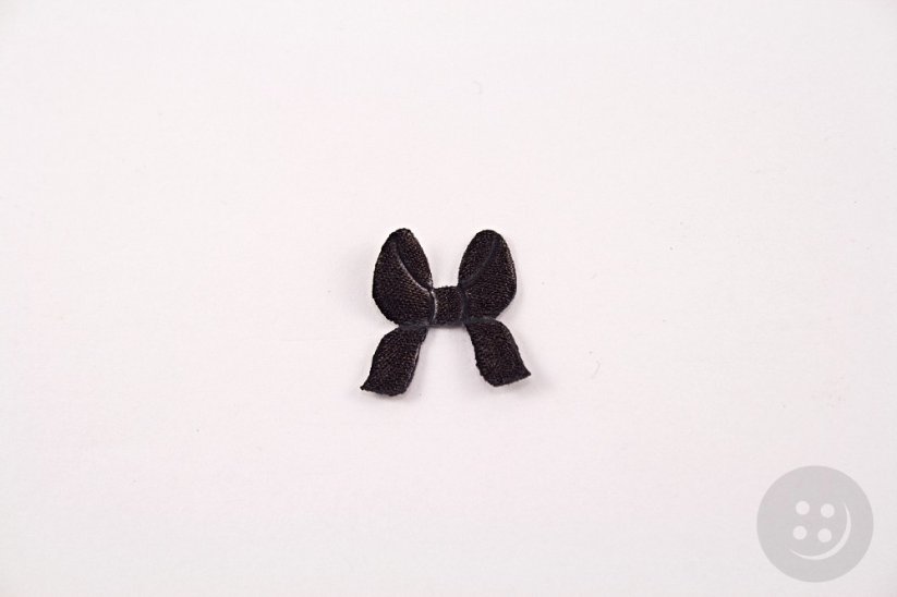 Sew-on bow - brown - dimensions 1.5 cm x 1.8 cm