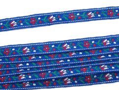 Festive ribbon - blue - width 1 cm