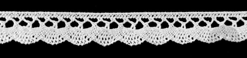 Cotton lace trim - white - width 1,5 cm