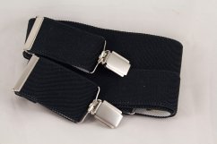 Men's suspenders - black - width 2,5 cm