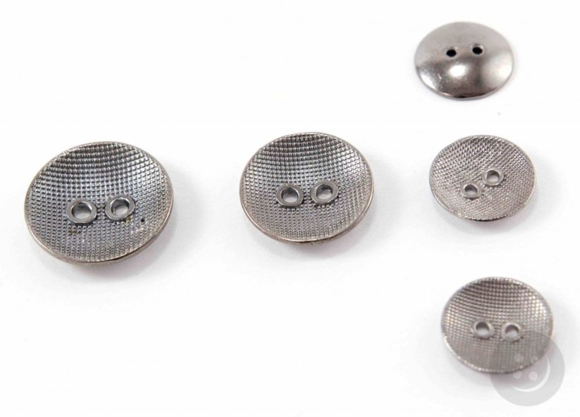 Metal button - matt silver - diameter 1,7 cm, 2,3 cm 2,5 cm