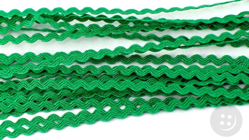 Textilní hadovka - středně zelená - šíře 0,6 cm