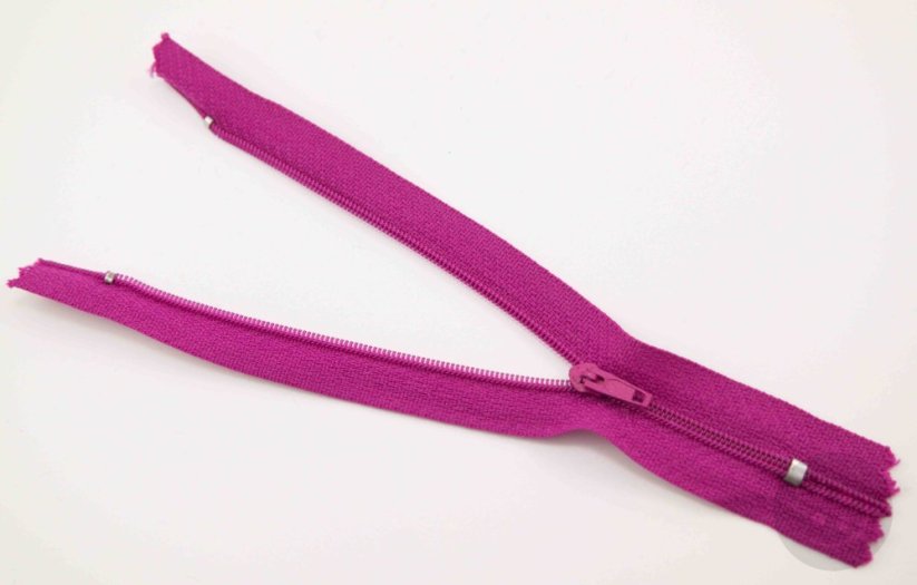 Nedělitelný jemný plastový spirálový zip (velikost číslo 3) různé barvy - délka 12 cm - 60 cm