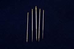 Needles for leather sewing - 5 pcs - length 4 cm - 6 cm