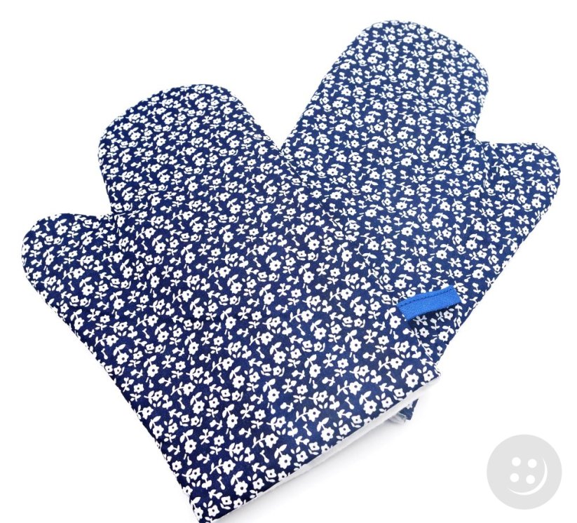 Topflappen mit Teflon und Magnet - Blaudruck - 1 Paar