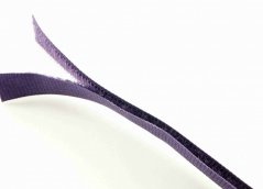 Našívacie suchý zips - tmavo fialová - šírka 2 cm