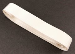 Luxury satin grosgrain ribbon - ivory - width 2 cm