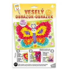 Motýlik - sada pre deti na výrobu veselého obrázku + návod
