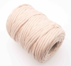 Macrame - béžová - průměr 0,5 cm - návin 50 metrů