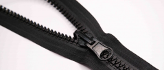 Extra silný kostěný zip č.8 nedělitelný s kulatým jezdcem - motorkářský - délka 18 cm
