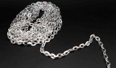 Metal chain - silver - width 0.4 cm