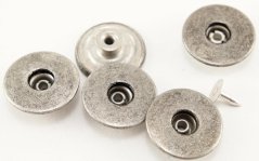Jeans tack buttons -  matt silver - diameter 2 cm