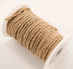 Jutový provázek - tmavá režná - průměr 0,3 cm - balení 20 m