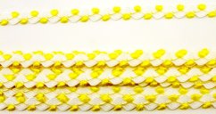 Ric Rac ribbon - yellow, black - width 0,6 cm
