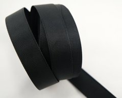 Rypsová stuha - čierna - šírka 2 cm