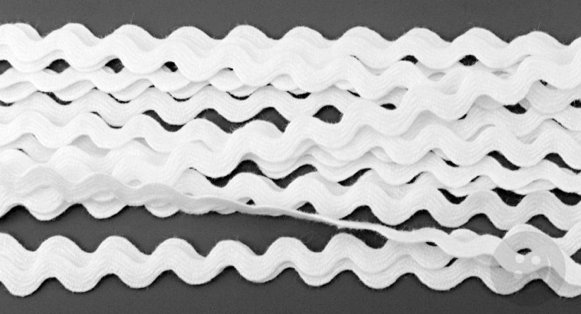Ric Rac ribbon - white - width 0,4 cm