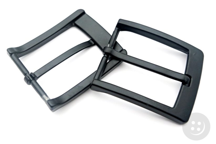 Rechteckige schwarze Metall-Gürtelschnalle mit Dorn - Durchlass 3,9 cm