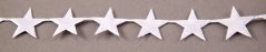 Satin stars trim - white - width 1,5 cm