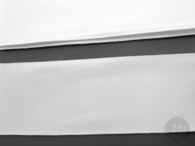 Grosgrain ribbon stiff - white - width 4 cm