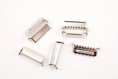 Metal shortener - silver - pulling hole width 2,5 cm
