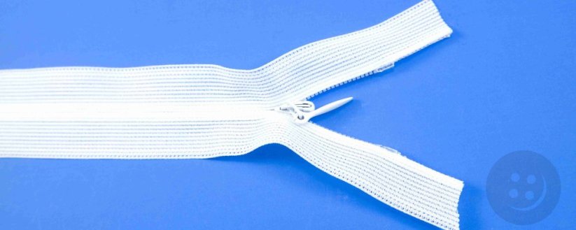 Nedělitelný skrytý zip (3mm) různé barvy - délka 18 cm - 60 cm