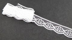 Silonová krajka - bílá - šířka 2,2 cm