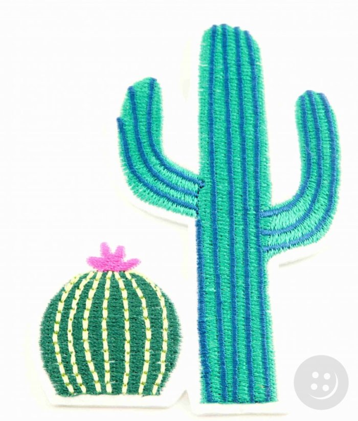 Patch zum Aufbügeln - Kaktus - Größe 7 cm x 9,5 cm