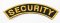 Iron-on patch - SECURITY - size 7.5 cm x 1.8 cm - black
