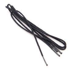 Šnúrky do topánok guľaté - bavlnené - voskované - tenké - čierne - dĺžka 45 cm