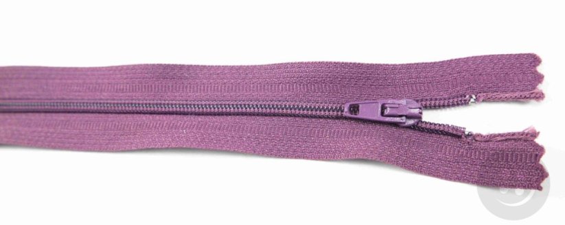 Nedělitelný jemný plastový spirálový zip (velikost číslo 3) různé barvy - délka 12 cm - 60 cm