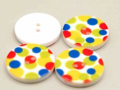 Children's button - polka dots - diameter 1.5 cm