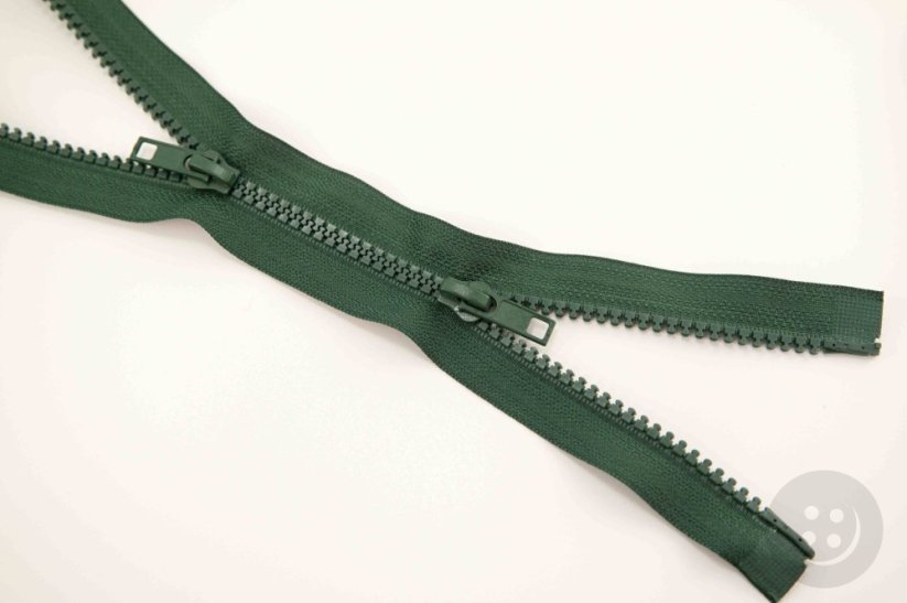 Protisměrný kostěný zip - délka (65 - 150 cm) - různé barvy