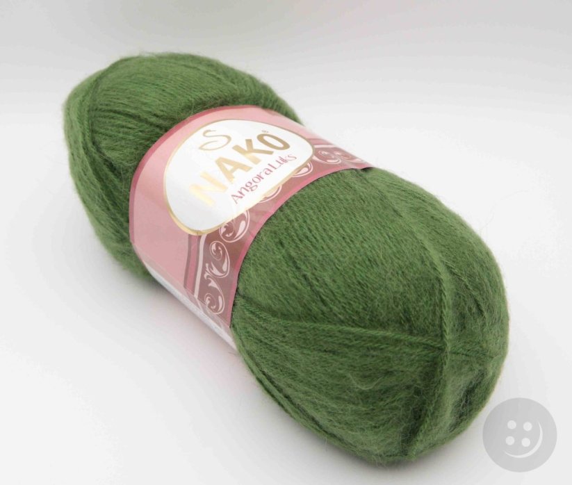Priadza Angora luks - lesná zelená - 10665