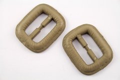 Plastová odevná pracka - khaki - prievlak 2,5 cm